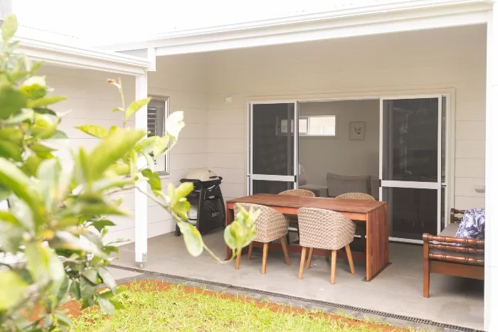 patio with weber Whitewood Haven